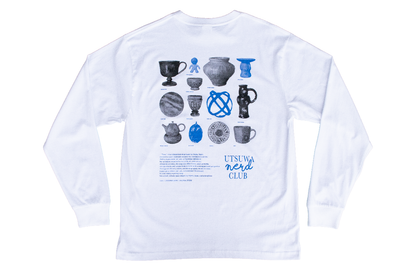 【送料込み】futou original "UTSUWA NERD CLUB" L/S Tシャツ ホワイト セミワイドシルエット