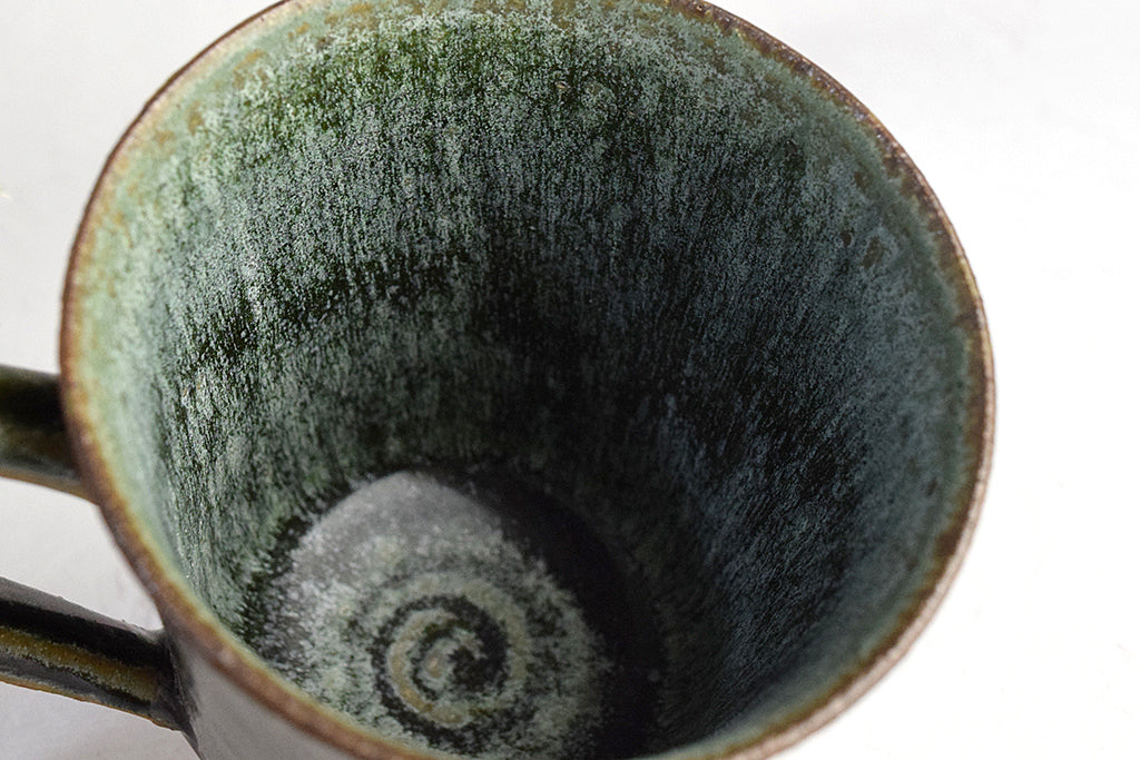Keiichiro Asai/ Clay mug moss glaze