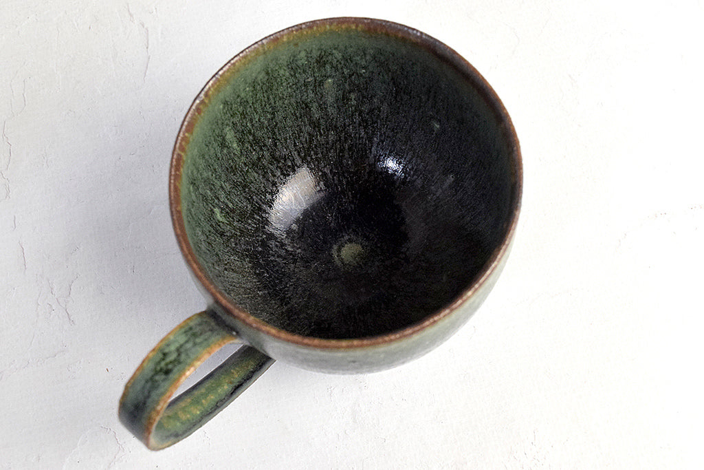 Keiichiro Asai/ Clay cup moss glaze