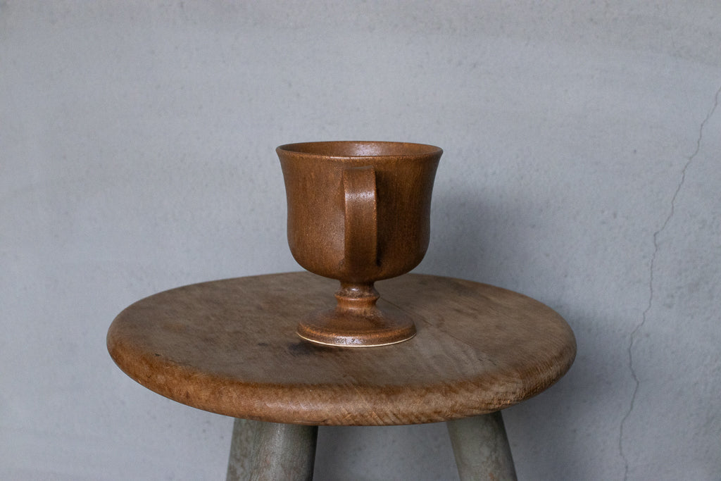 yoshida pottery / 玉脚コーヒーカップ（さびいろ こはく）'25