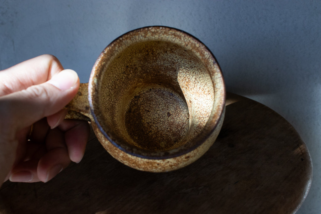 山下太 / 黄裂灰釉スタッキングマグカップ