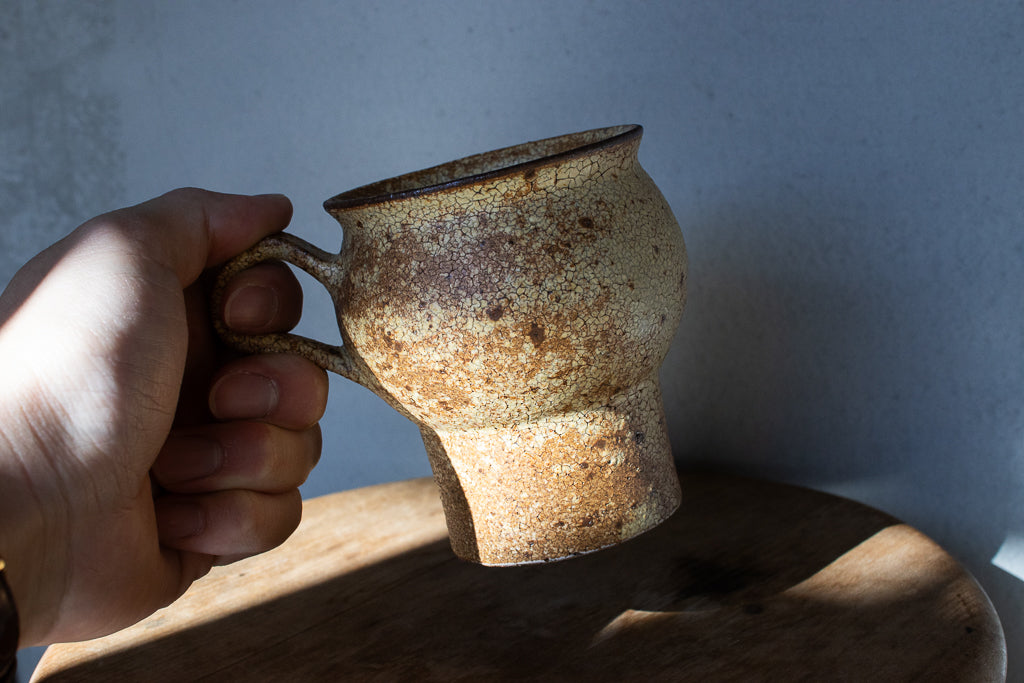 山下太 / 黄裂灰釉スタッキングマグカップ