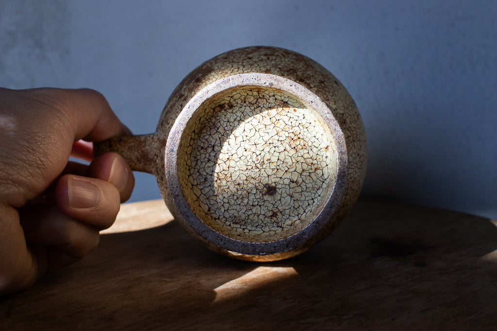 山下太 / 黄裂灰釉スタッキングマグカップ