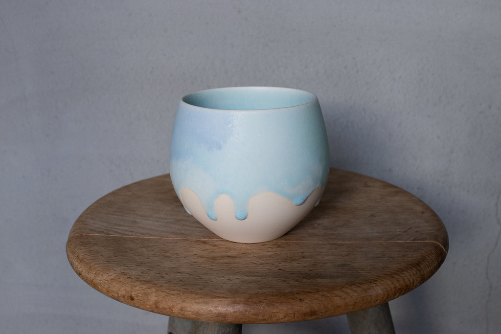 馬場匠 / 卵カップ 大  水色 ボウル 汲み出し 湯呑み フリーカップ