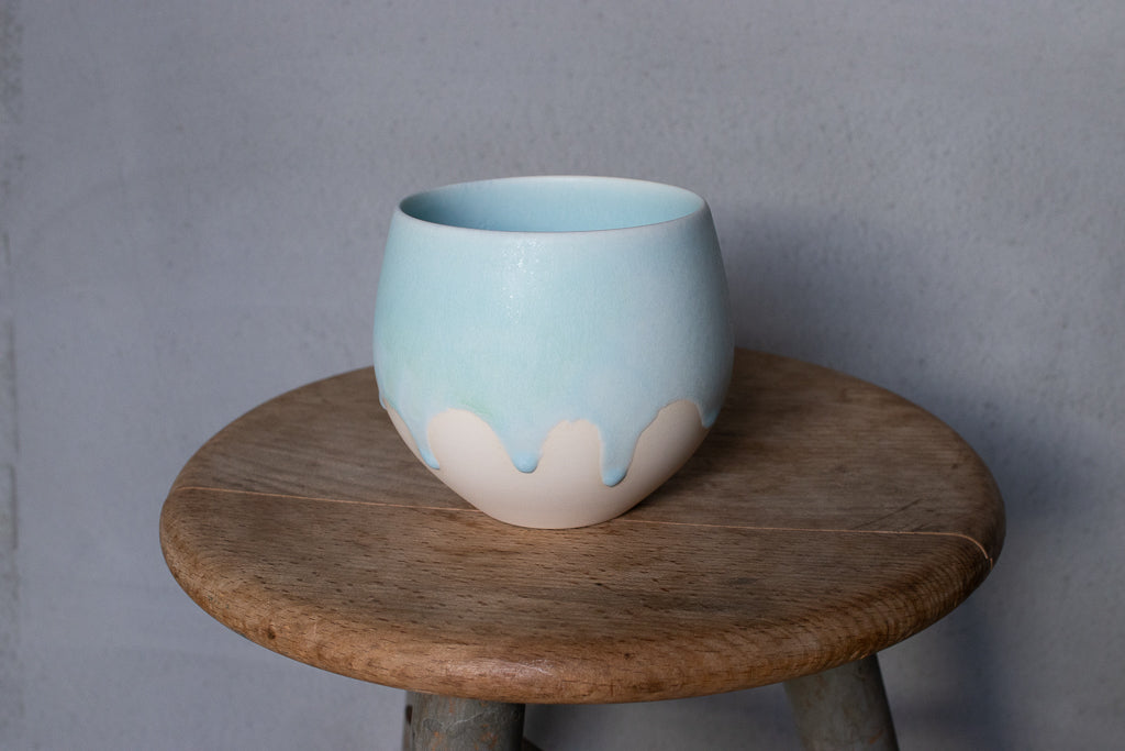 馬場匠 / 卵カップ 大  水色 ボウル 汲み出し 湯呑み フリーカップ