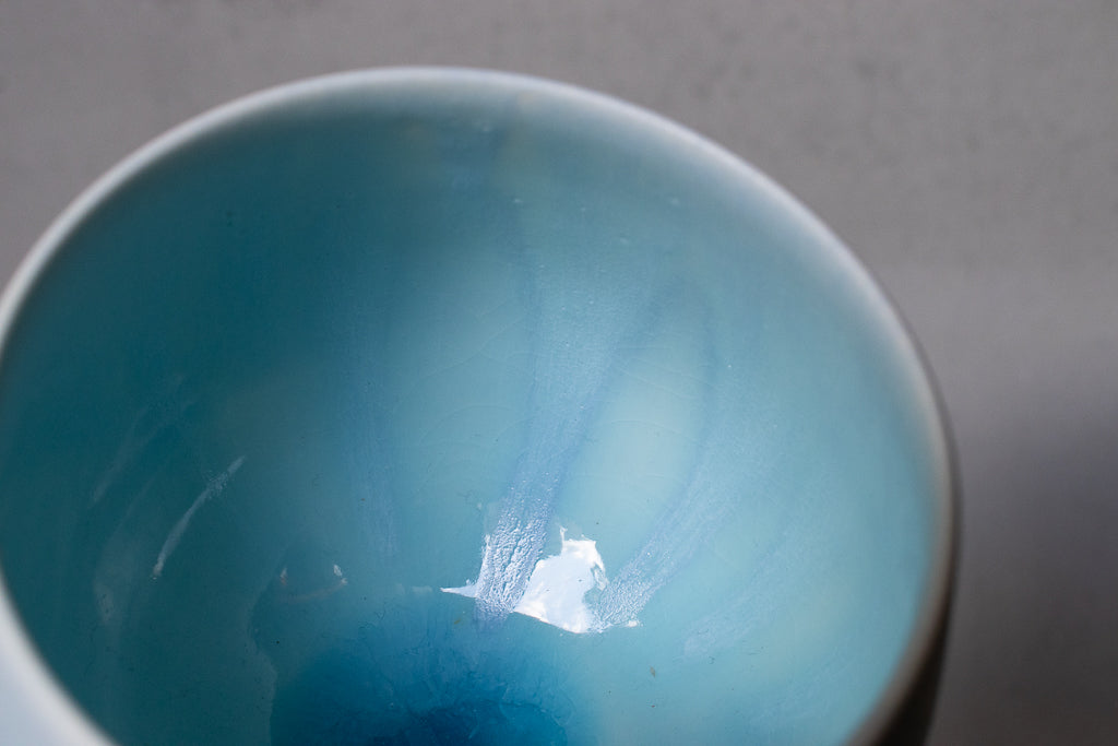 馬場匠 / 卵カップ 大  水色 ボウル 汲み出し 湯呑み フリーカップ