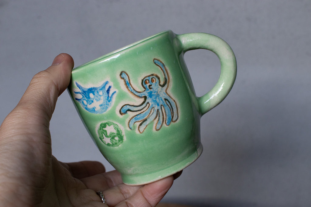 時山桜 / 灯りとオクトパスのグリーンマグ