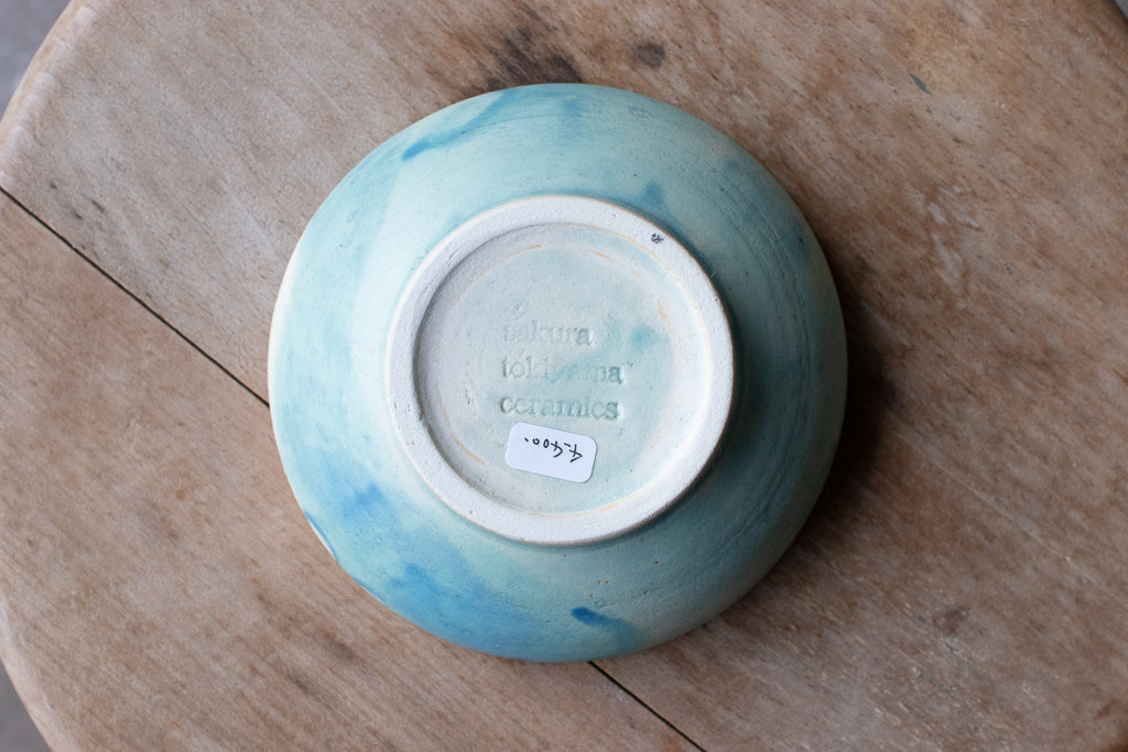 時山桜 / 青いオクトパスの小皿/小鉢