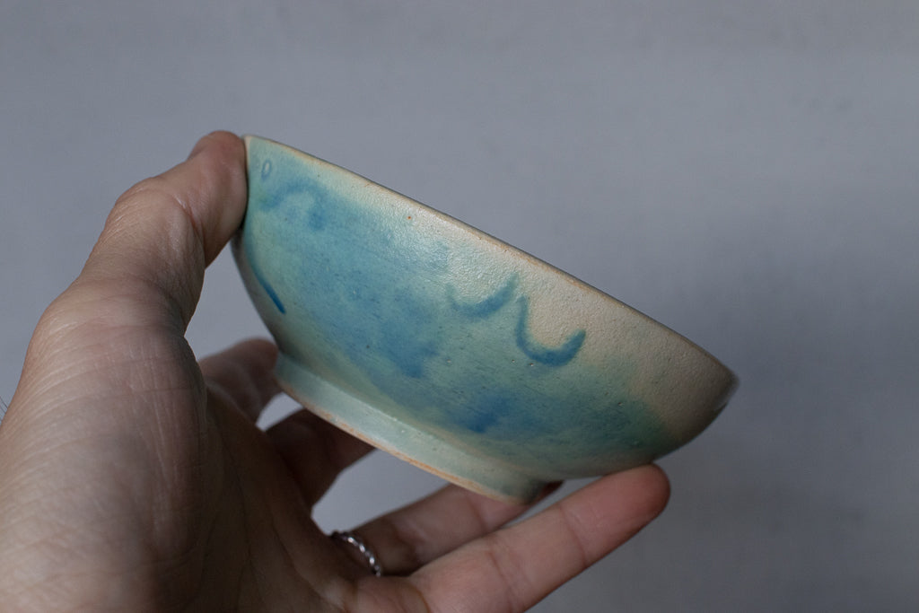 時山桜 / 青いオクトパスの小皿/小鉢