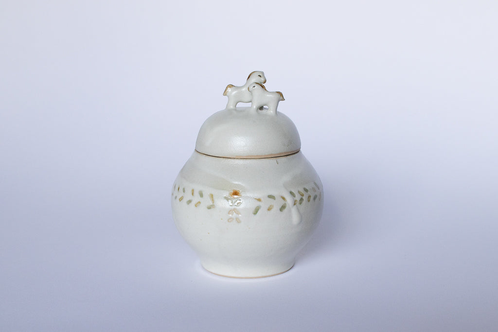 小早川智里 / 蓋もの 母馬と子馬 塩壺