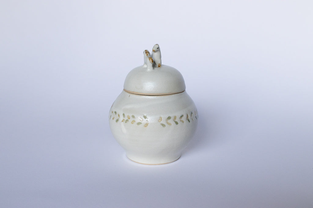 小早川智里 / 蓋もの 母馬と子馬 塩壺