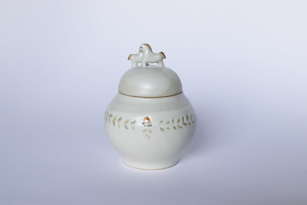 小早川智里 / 蓋もの 母馬と子馬 塩壺