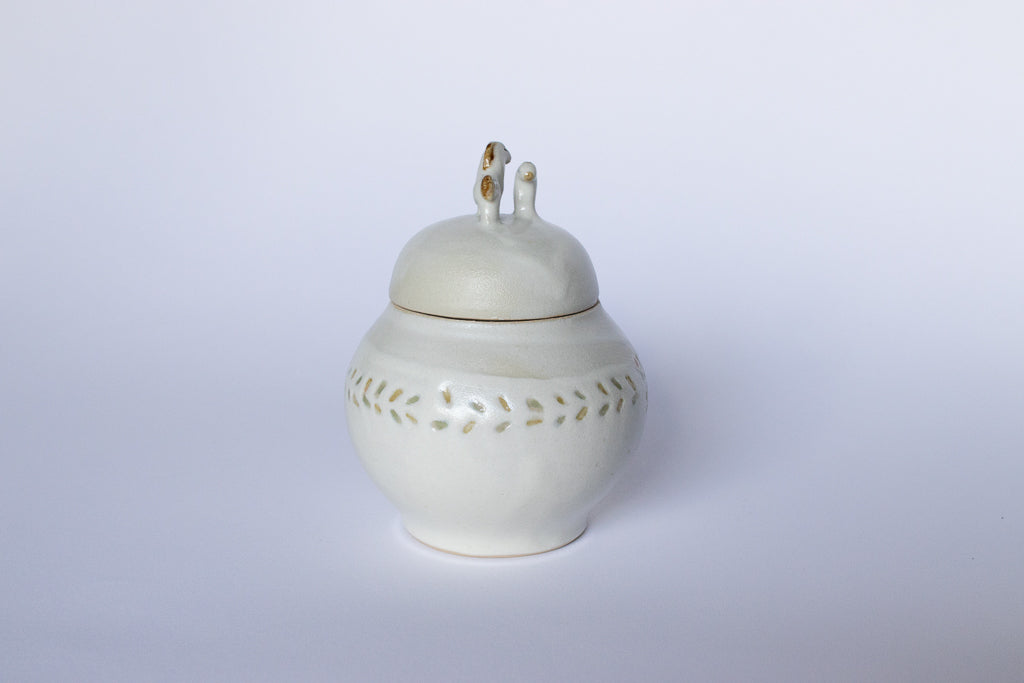 小早川智里 / 蓋もの 母馬と子馬 塩壺