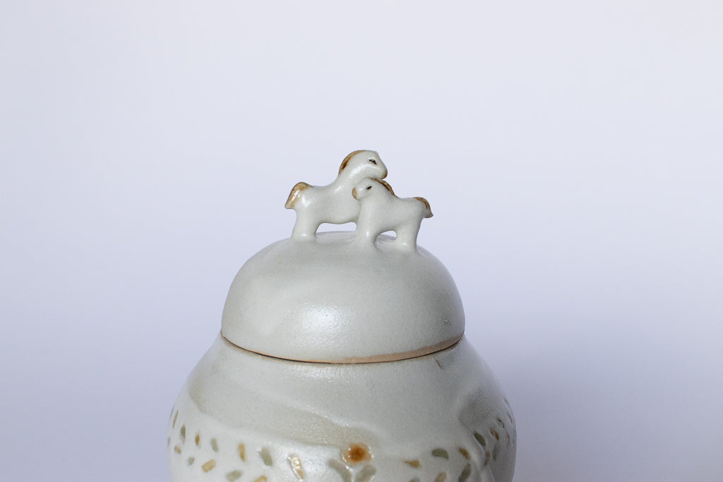 小早川智里 / 蓋もの 母馬と子馬 塩壺