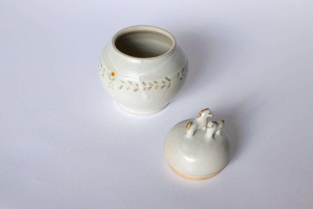 小早川智里 / 蓋もの 母馬と子馬 塩壺