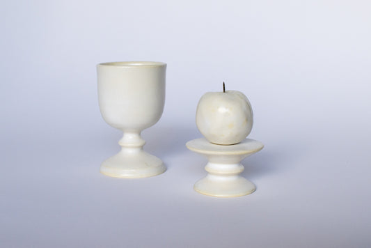 yoshida pottery / Jade leg cup (antique white)