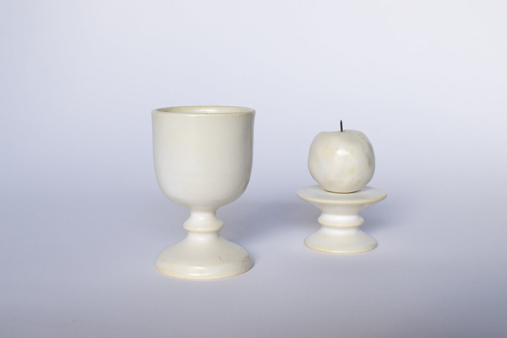 yoshida pottery / プチゴブレット・りんごの燭台