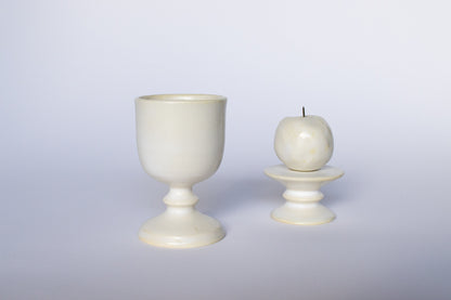 yoshida pottery / Jade leg cup (antique white)