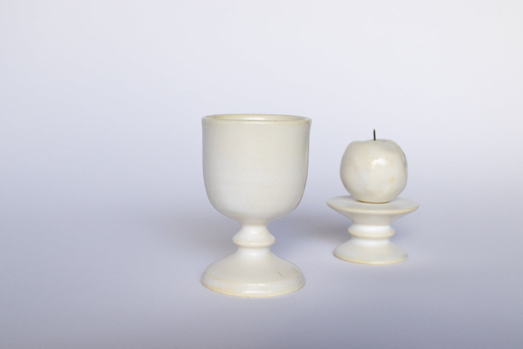 yoshida pottery / プチゴブレット・りんごの燭台
