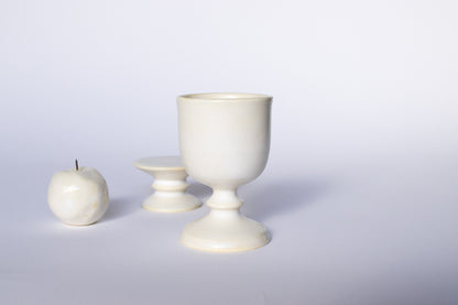 yoshida pottery / Jade leg cup (antique white)