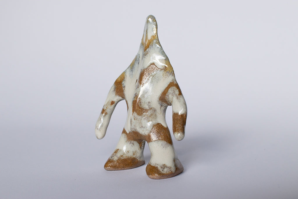日本製メタルひょっとこ　フェイスオブジェ 鋳造アート 彫刻アートピース 山下雅己 Masaki Yamashita / セラミックヒューマン オブジェ アート