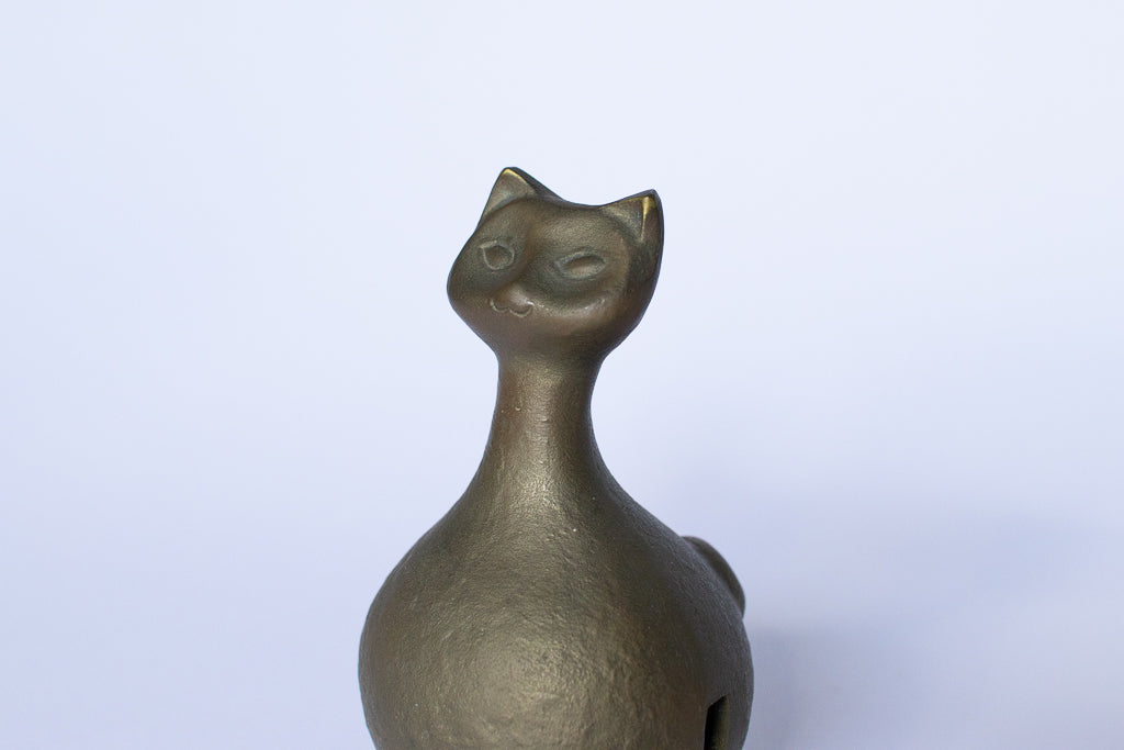 謎古物 / ブロンズ製の猫ちゃんの鈴