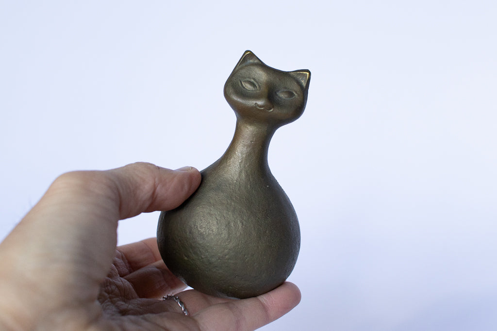 謎古物 / ブロンズ製の猫ちゃんの鈴