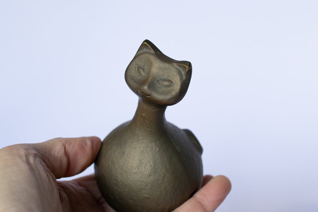 謎古物 / ブロンズ製の猫ちゃんの鈴