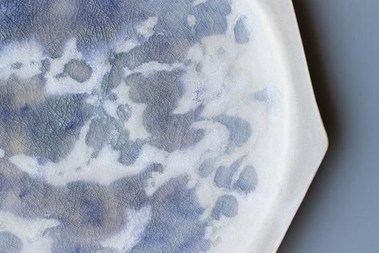 タナカ製陶 / 八角皿 8寸 23.5cm クリスタルブルー