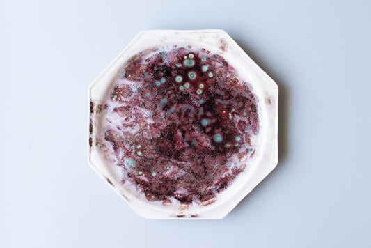 タナカ製陶 / 八角皿 8寸 23.5cm ストロベリー
