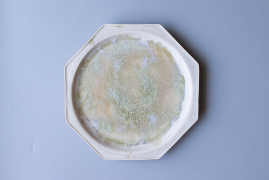 タナカ製陶 / 八角皿 8寸 23.5cm ライム