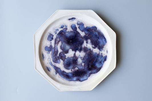 タナカ製陶 / 八角皿 8寸 23.5cm ブルーベリー
