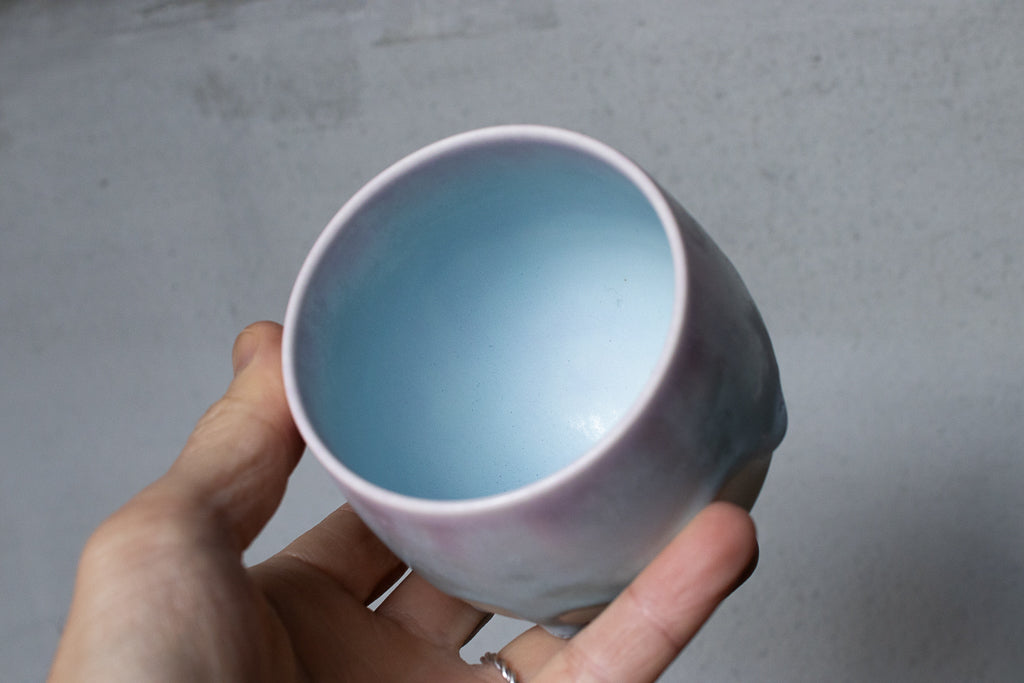 馬場匠 / 卵カップ 青×ピンク ボウル 汲み出し 湯呑み フリーカップ