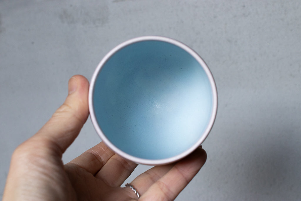 馬場匠 / 卵カップ 青×ピンク ボウル 汲み出し 湯呑み フリーカップ