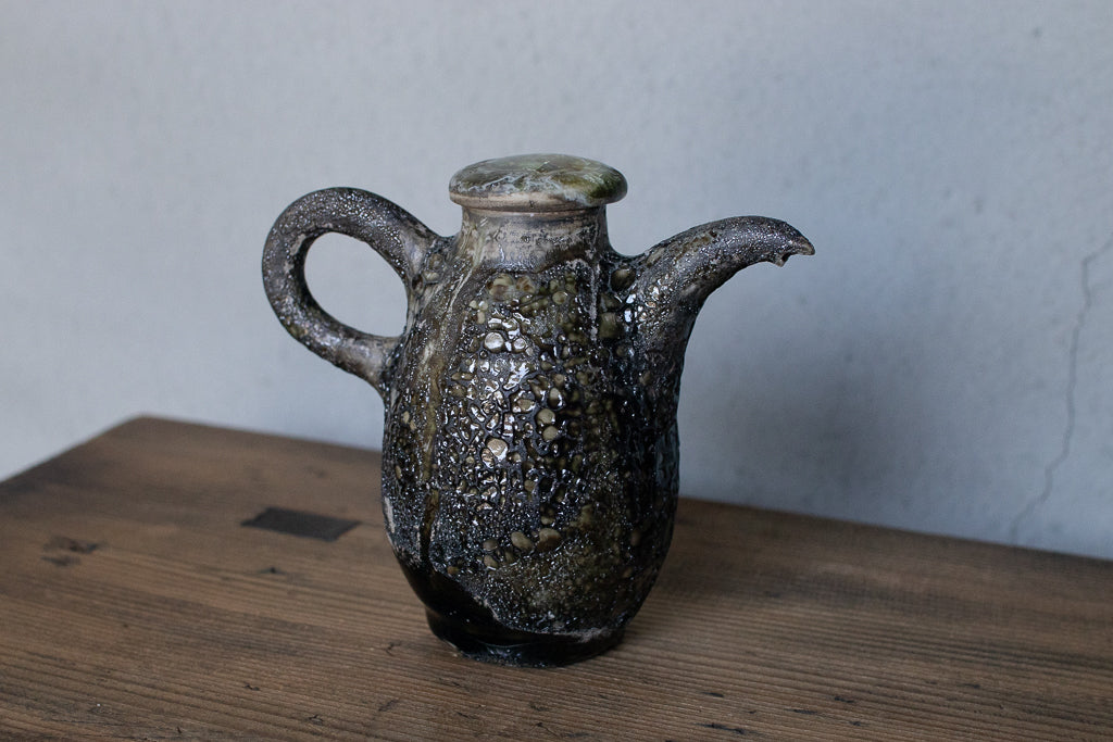 Koichi Ohara / Single-sided white and black pottery with handle Ceramics mail order