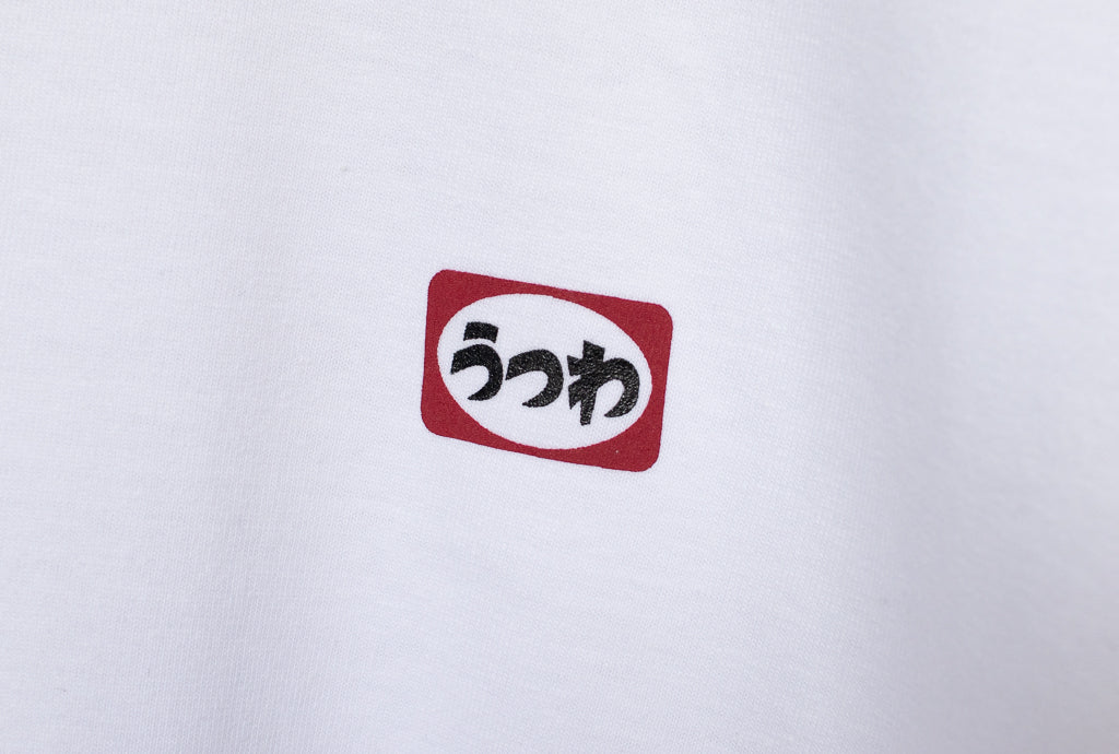 futou original "うつわ"ミニロゴ クルーネック SS Tシャツ ホワイトボディ