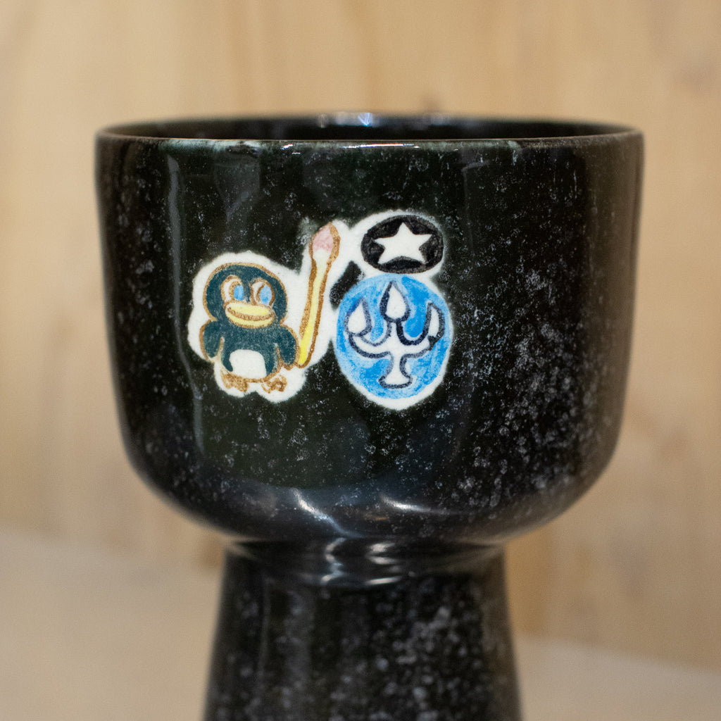 時山桜 / 高坏ゴブレット ペンギン？・灯り・星 フリーカップ