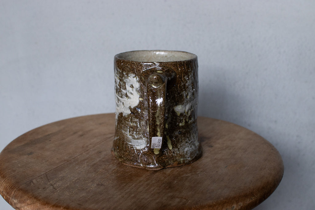 西川真衣 / 角マグカップ（飛びカンナに刷毛目）