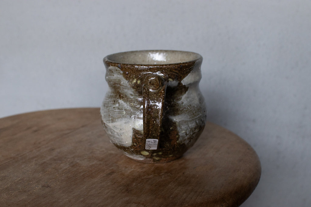 西川真衣 / 丸マグカップ（飛びカンナに刷毛目）A