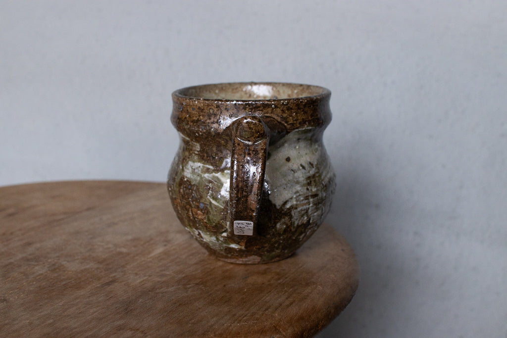 西川真衣 / 丸マグカップ（飛びカンナに刷毛目）B