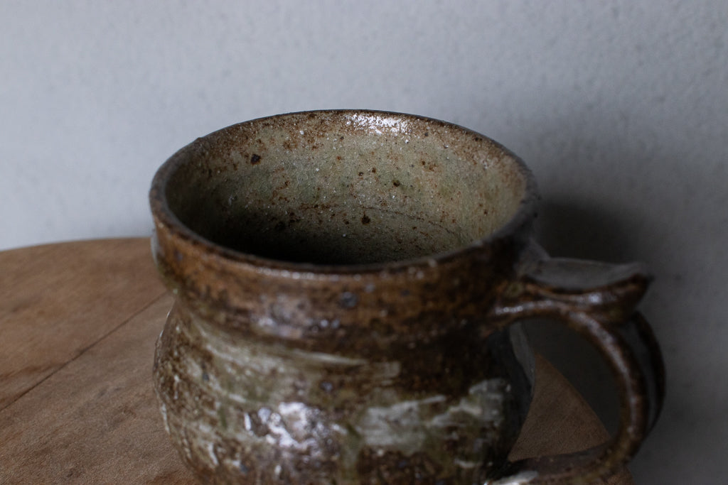 西川真衣 / 丸マグカップ（飛びカンナに刷毛目）B