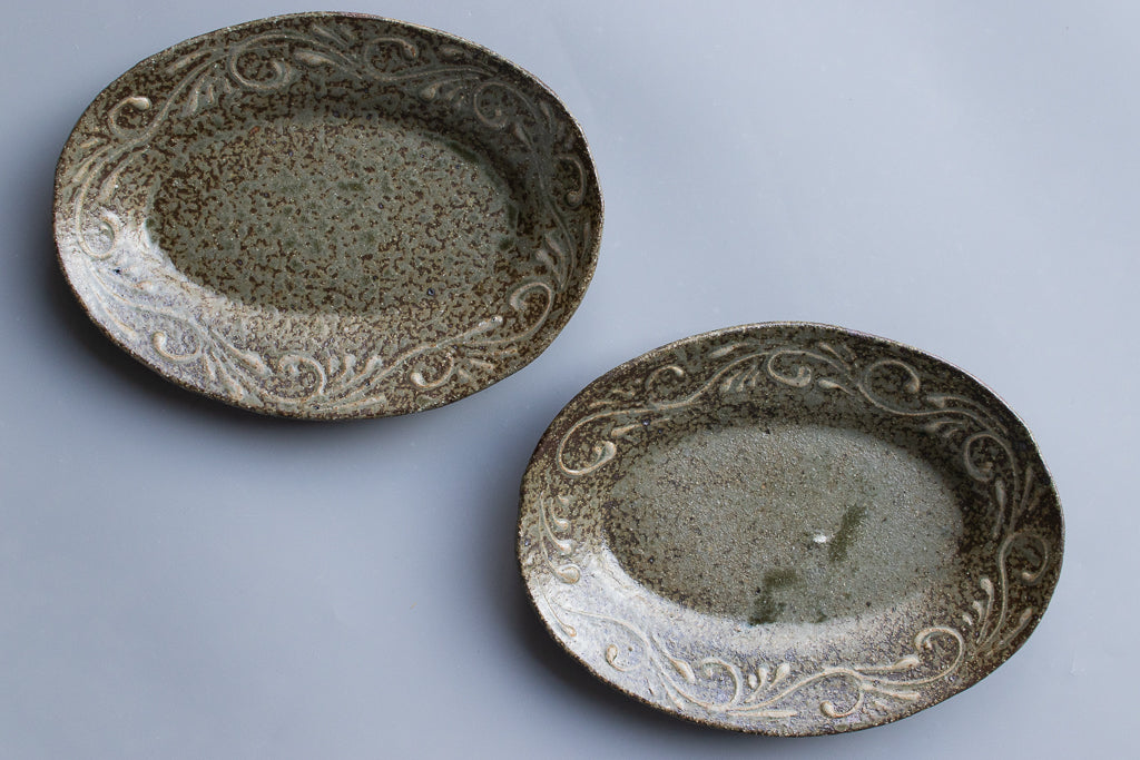 西川真衣 / オーバル皿 大 イッチン