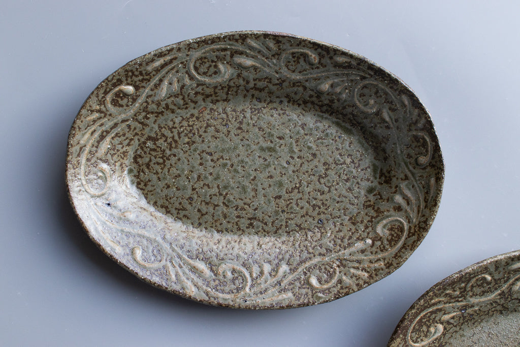 西川真衣 / オーバル皿 大 イッチン