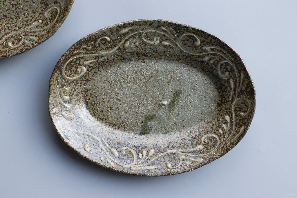 西川真衣 / オーバル皿 大 イッチン