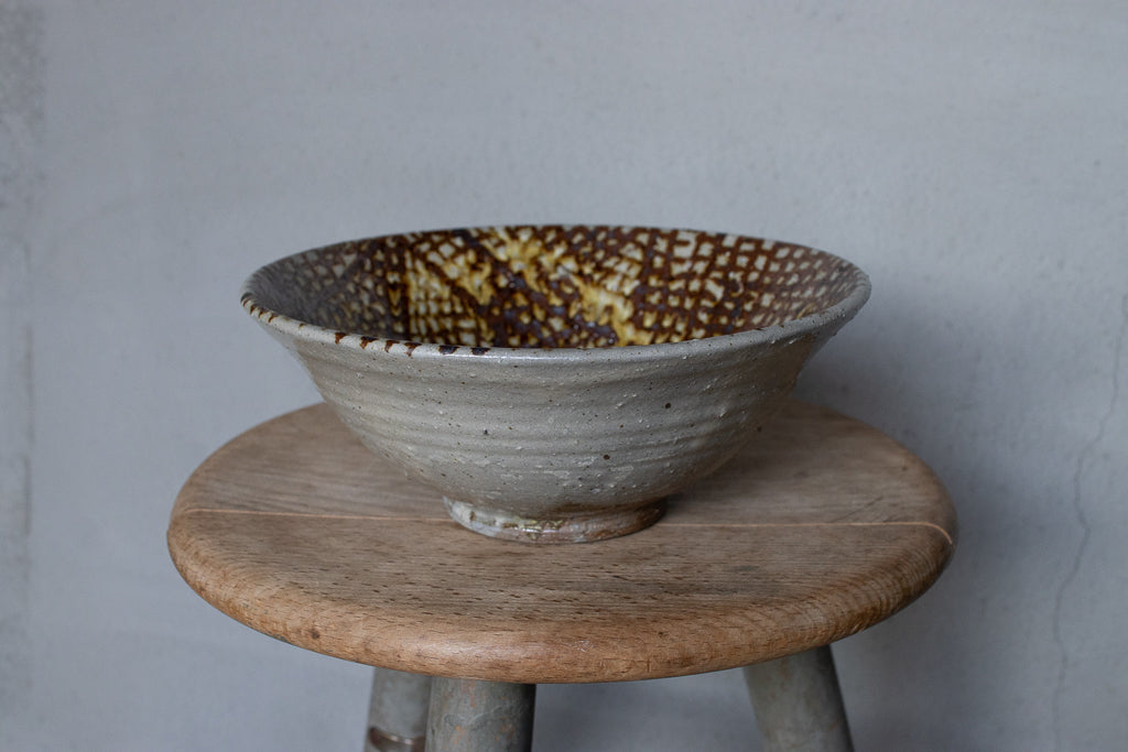 西川真衣 / 丼鉢 鉄絵 氷裂柄