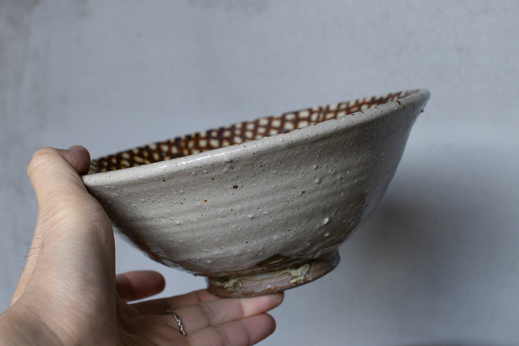 西川真衣 / 丼鉢 鉄絵 氷裂柄