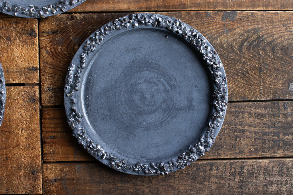 野中麟太郎 / stone plate black 石の皿 黒 小 20cm