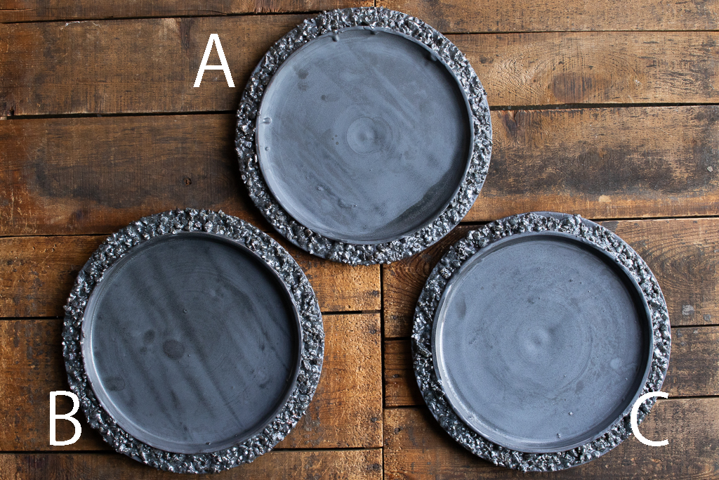 野中麟太郎 / stone plate black 石の皿 黒 大 25cm