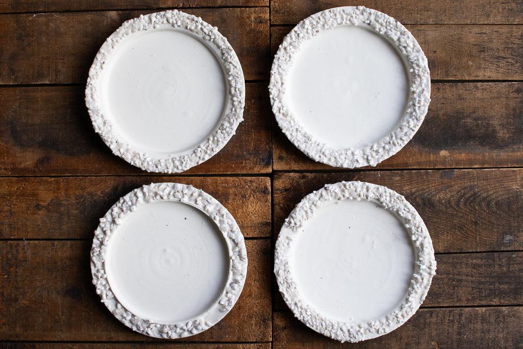 野中麟太郎 / stone plate off-white 石の皿 マット白 小 20cm