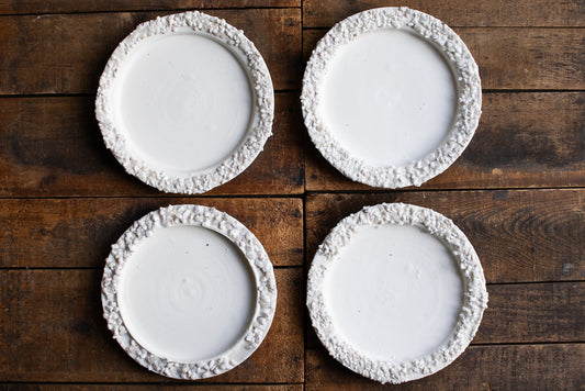 野中麟太郎 / stone plate off-white 石の皿 マット白 小 20cm